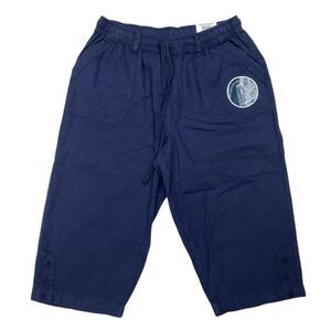 Karen Scott Cropped‎ Skimmer Pant Women's Small Navy Blue Comfort Waist NEW